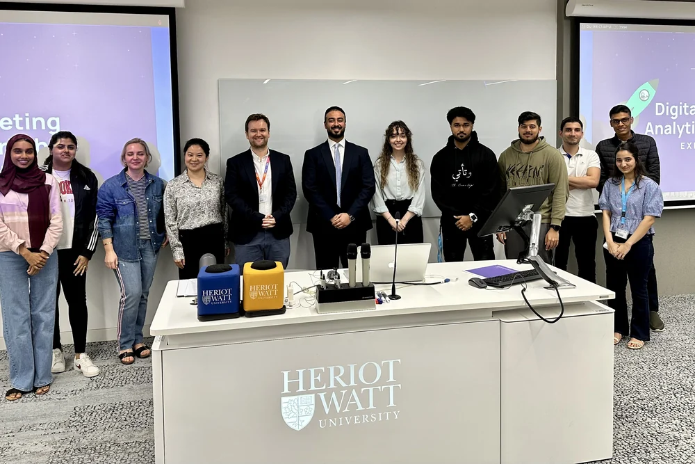 Ali Owji with the workshop cohort at Heriot-Watt University Dubai.